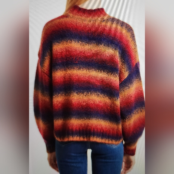 NWT Pistola Large merlot academia stripe sweater - Picture 5 of 7